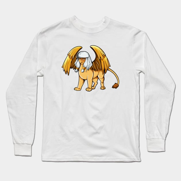 Sphinx Long Sleeve T-Shirt by Modern Medieval Design